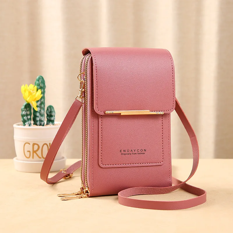 Luxury Women Shoulder Bags, Crossbody Purse with Soft Leather Strap, Touch Screen Cell Phone Wallet