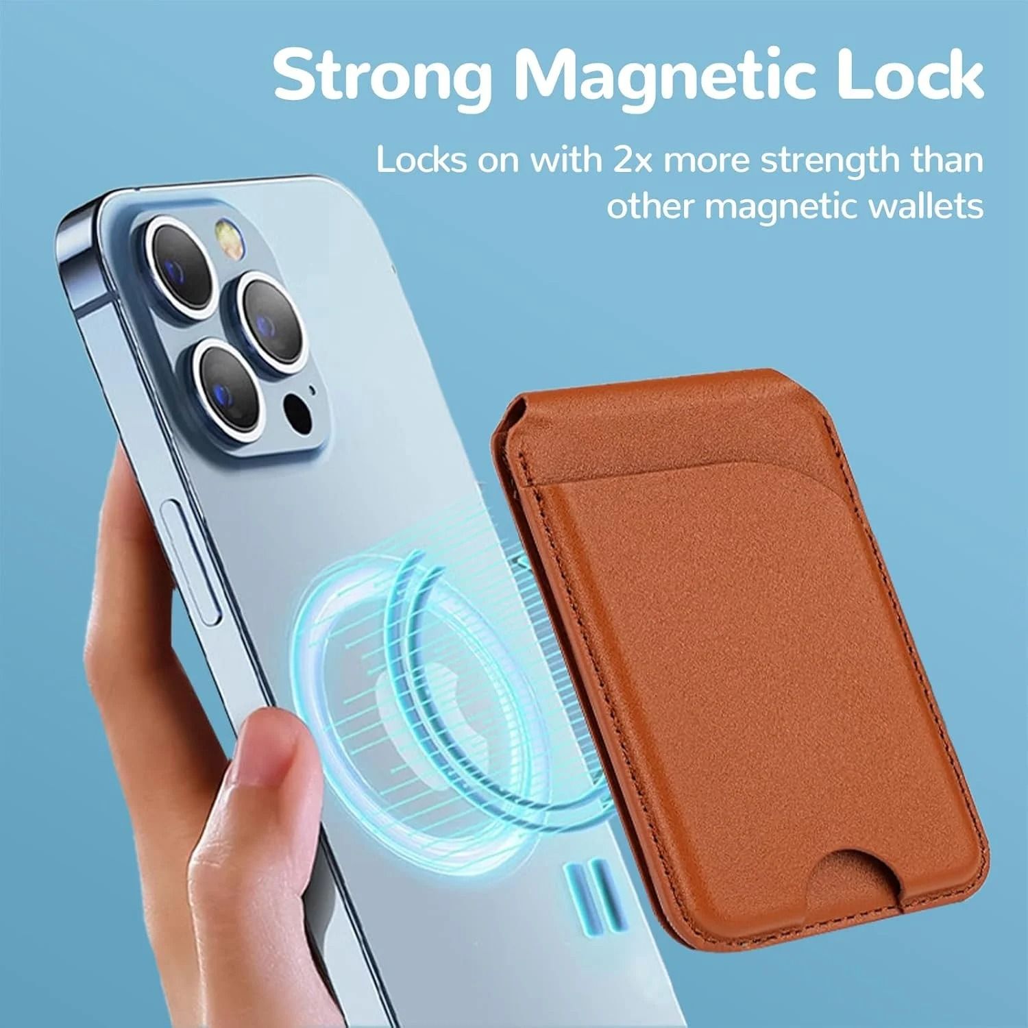 2-in-1 Magnetic MagSafe Leather Wallet & Stand | Adjustable Card Holder for iPhone 16/15/14/13/12