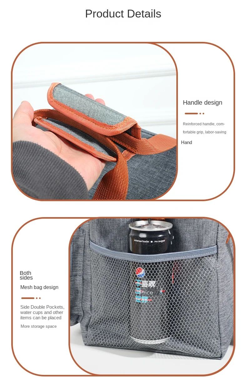 Double Layer Large Capacity Insulated Lunch Bag