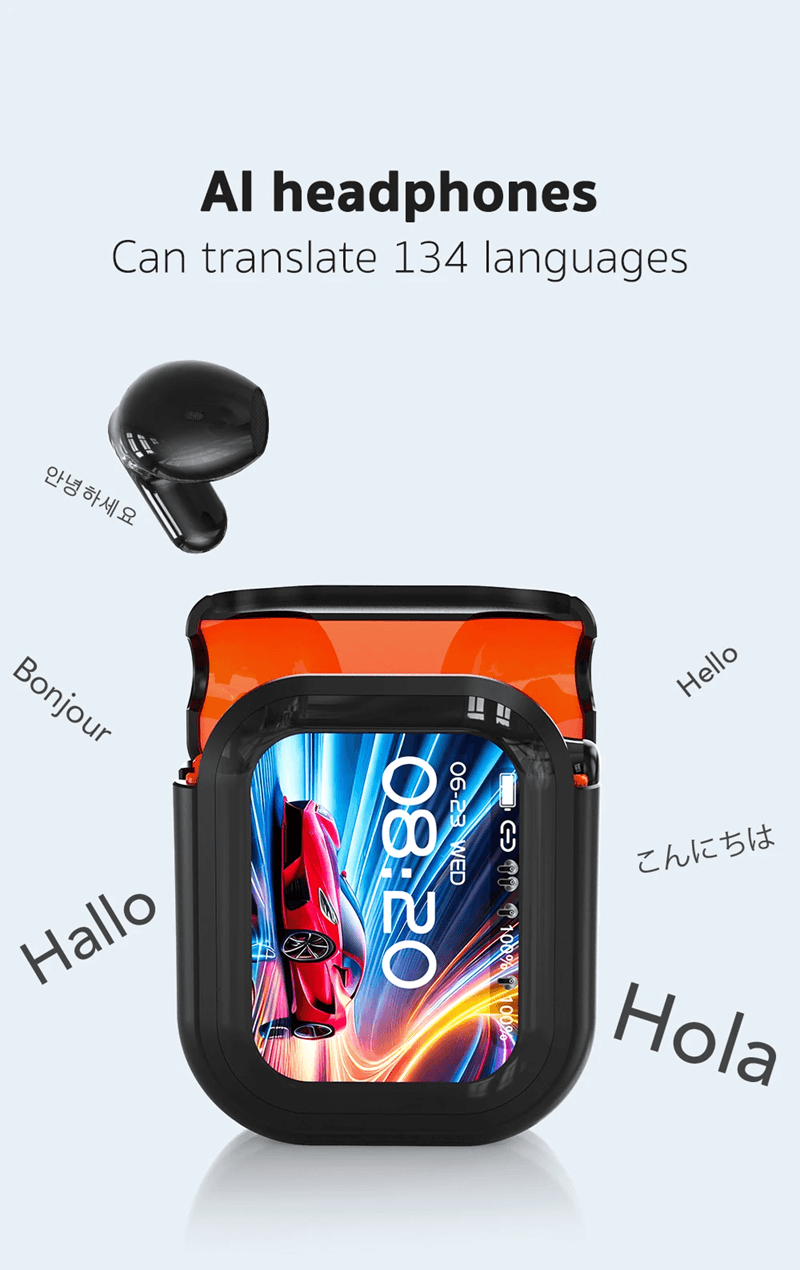LinguaSync Bluetooth Translation Earbuds with Waterproof Design