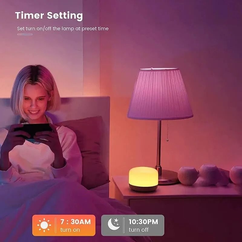 Smart LED Ambient Night Lamp with WiFi App and Voice Control