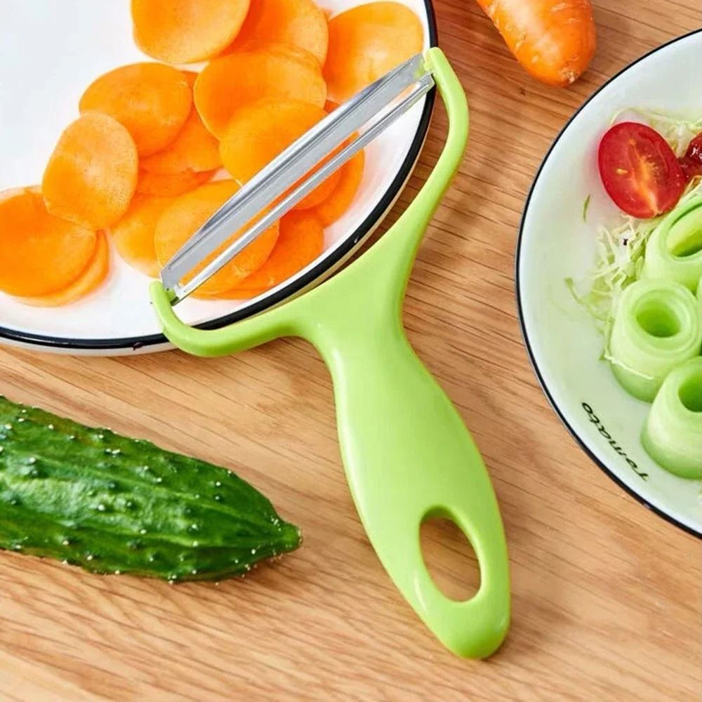 SliceMaster Stainless Steel Wide Mouth Vegetable Peeler and Cabbage Shredder
