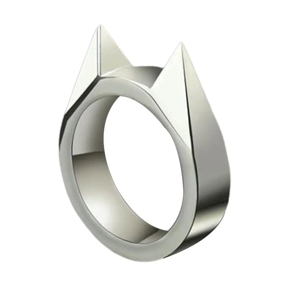 Cats Ear Self Defense Ring Durable Metal Survival & Safety Ring