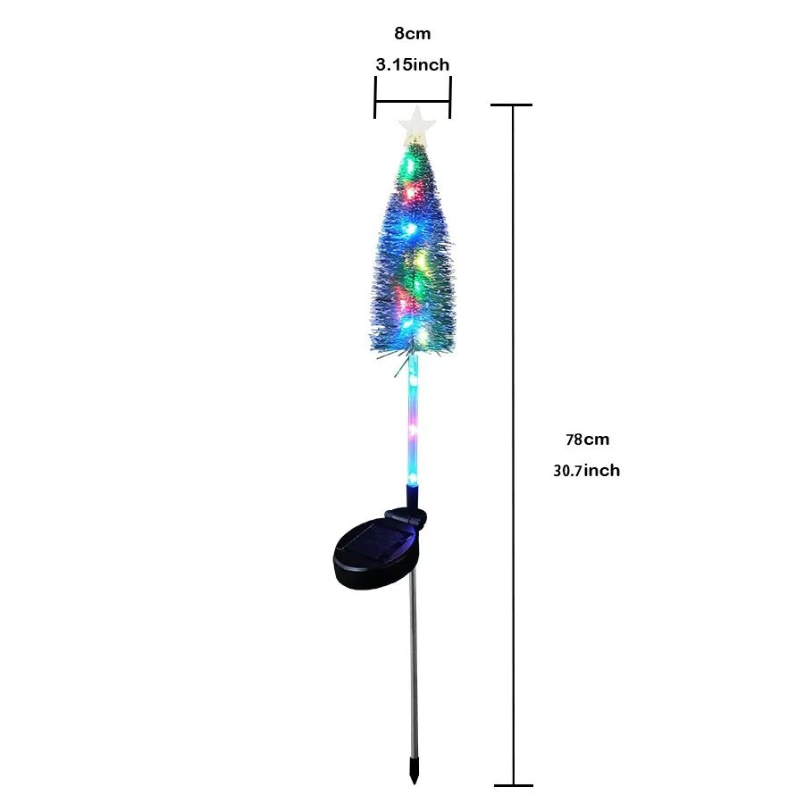 Solar Powered Mini Christmas Tree Stakes