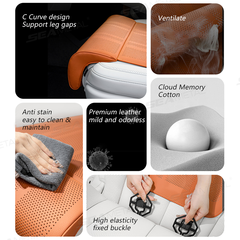 Ergonomic Car Seat Cushion with Leg Support Universal Car Seat Leg Rest Cushion for Driving Comfort