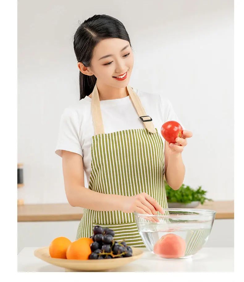 Striped Cotton Japanese Style Apron