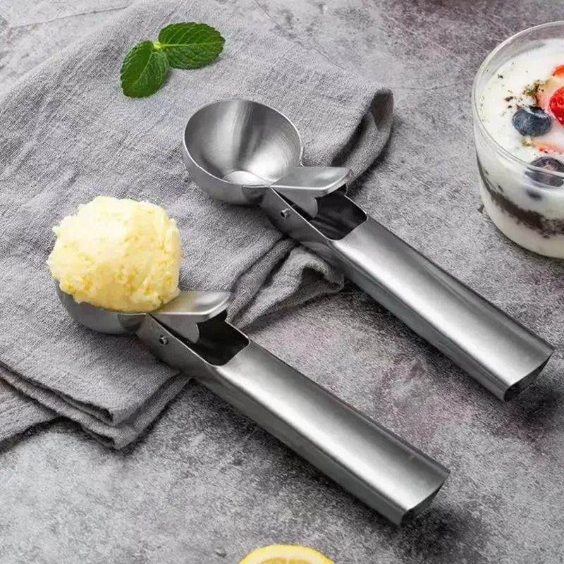 Stainless Steel Ice Cream Scoop Dual Purpose Fruit and Dessert Scooper