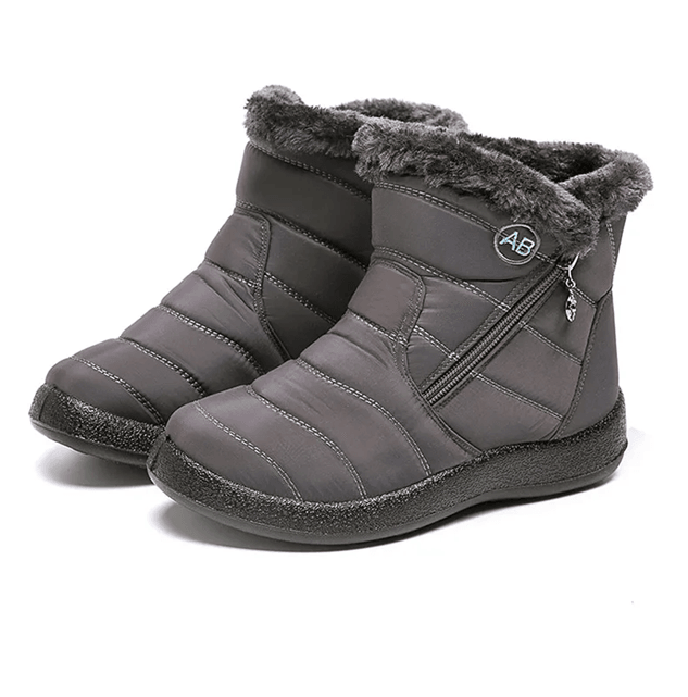 CozyStep Womens Waterproof Winter Ankle Boots with Fur Lining and Low Heels