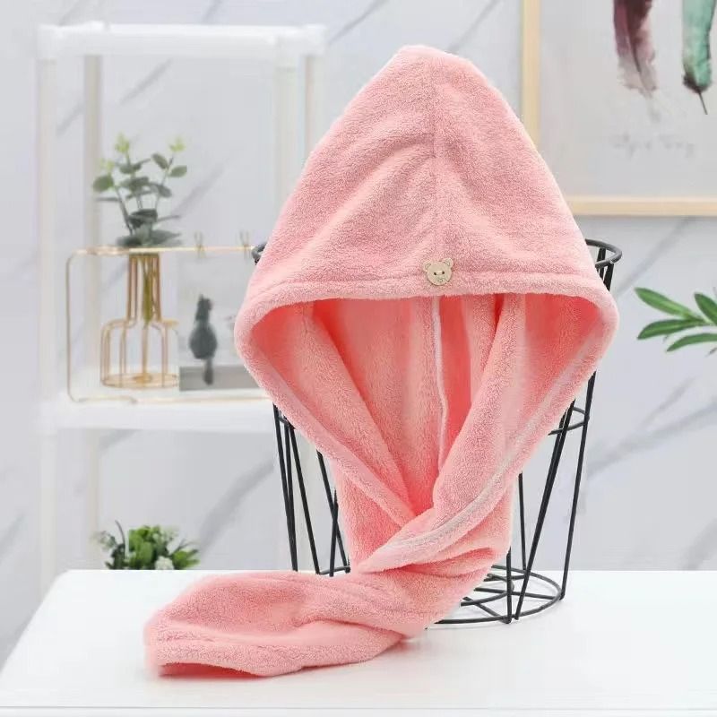 Quick Dry Microfiber Hair Towel 25x63cm Women Bath Turban Wrap