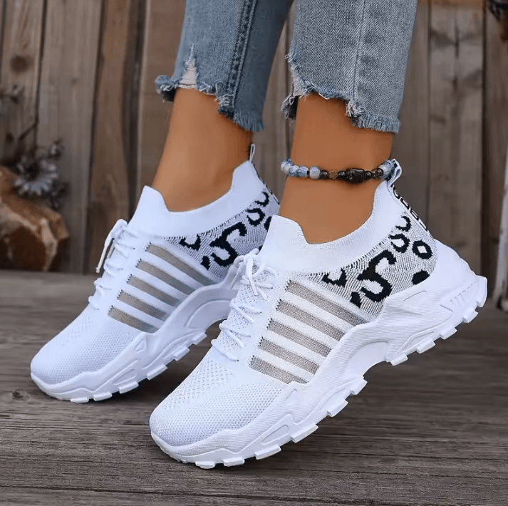 2026 Leopard Print Lightweight Womens Casual Sneakers – Breathable Everyday Shoes