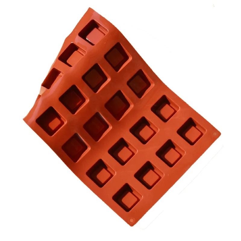 Square Donut Silicone Cake Mold Multi Cavity Baking Tray