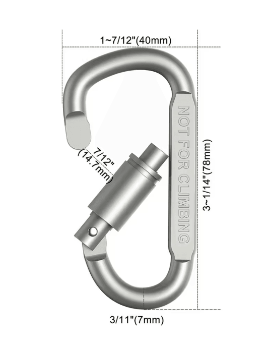Aluminum Carabiner Clip Set