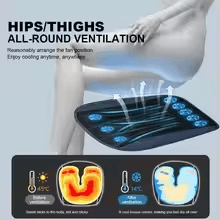 Universal USB-Powered Car Seat Cooling Cushion Ventilated Summer Seat Pad with Fast Blowing Fans