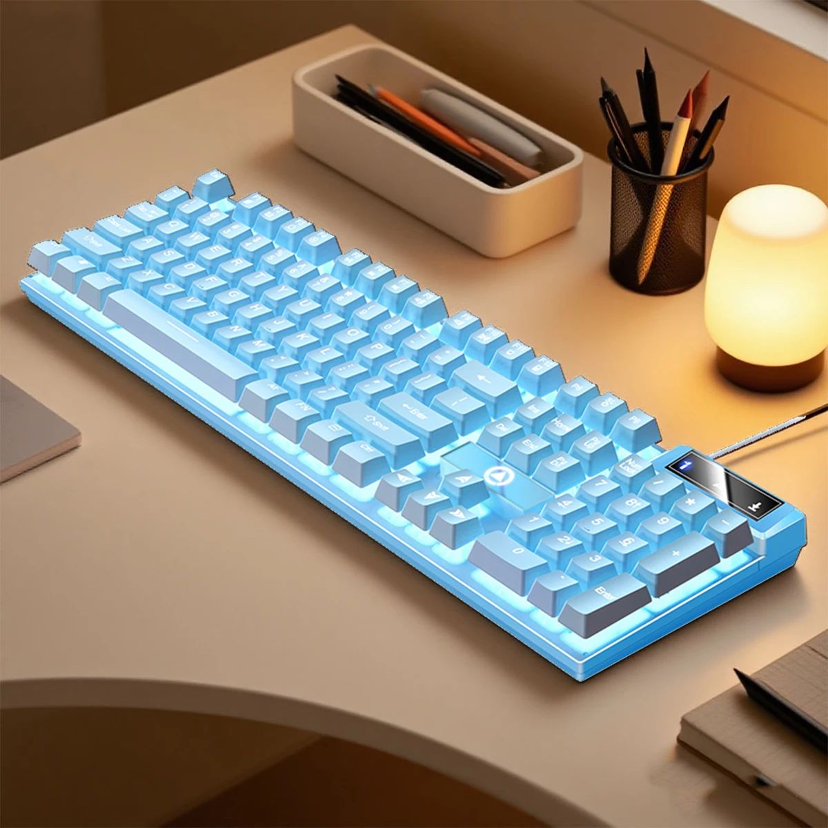 YINDIAO K500 Low Profile Wired Gaming Keyboard with Numpad