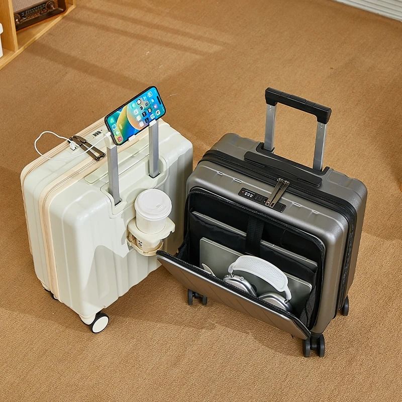 Lightweight 18 Inch Travel Suitcase with Large Capacity and Swivel Wheels
