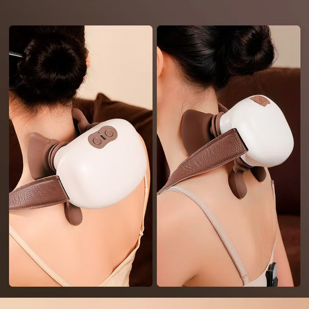 Cervical Spine Kneading Relax Muscles, Wireless Electric Deep Tissue Neck and Shoulder Massager, Back Massager Pillow