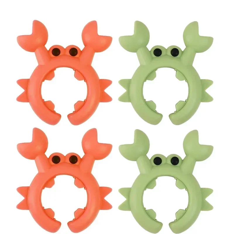 4/1PCS Silicone Spatula Rack, Small Crab Anti-Scalding Pot Clip, Universal Spoon Holder Clip, Overflow Shovel Rack