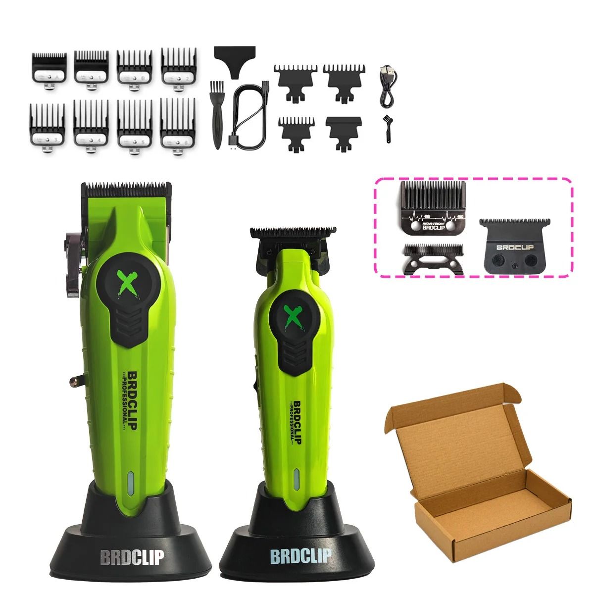 BRDCLIP X Series Professional Hair Clipper Trimmer and Shaver Set