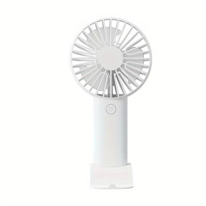 Rechargeable USB Handheld Fan with Phone Holder