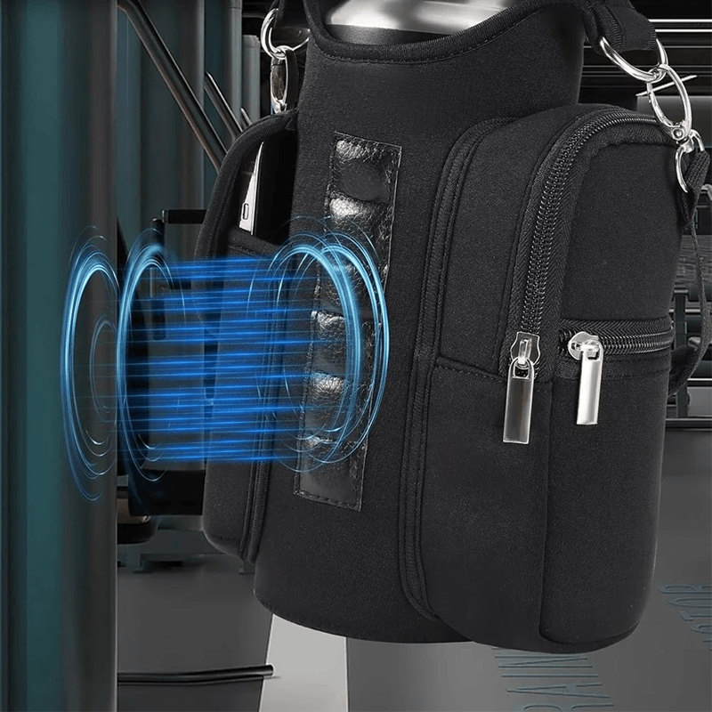 MagnaGrip Magnetic Water Bottle Carrier with Phone Pocket