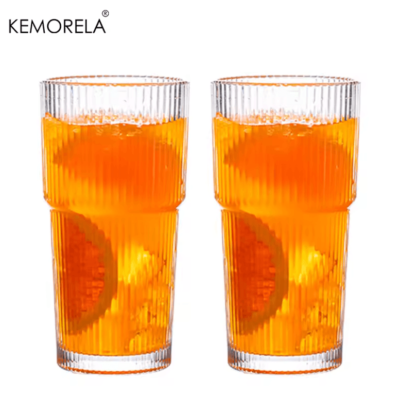Glass Coffee Cup with Lid and Straw 600ml Transparent Iced Drinkware