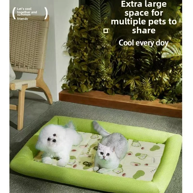 Cooling Puppy Bed Summer Dog Supplies Mat, Pet Beds for Small Breeds, Sofa Blanket Baskets for Fluffy Cats