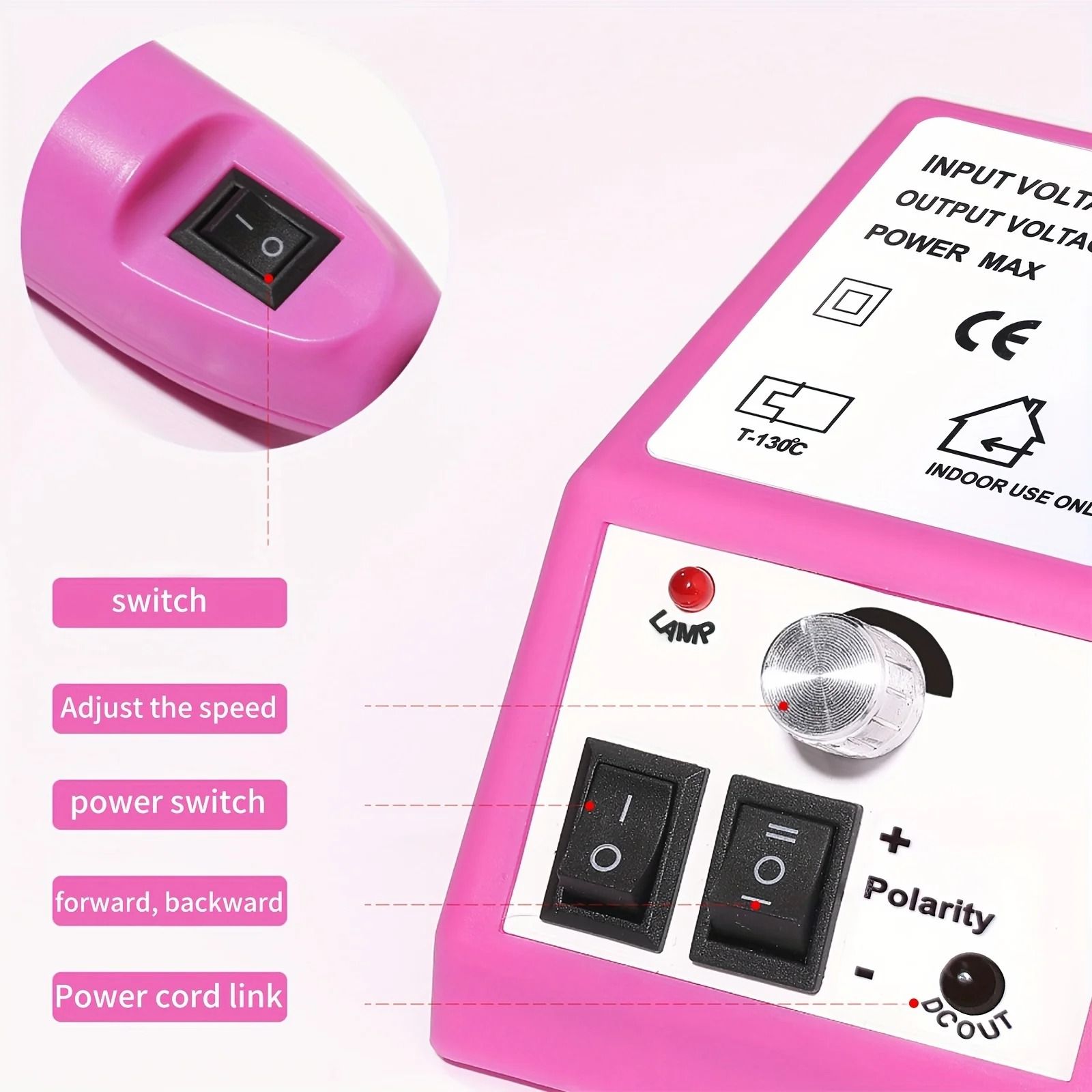 Electric Nail Drill Machine Set with Adjustable Speed for Gel Polish Removal and Manicure Precision