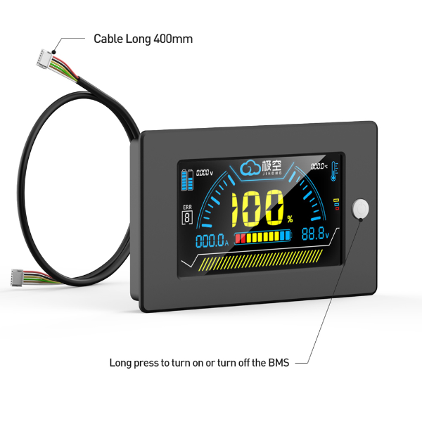 BMS Monitoring Display 3.2 Inch LCD Battery Voltage Monitor for Smart BMS