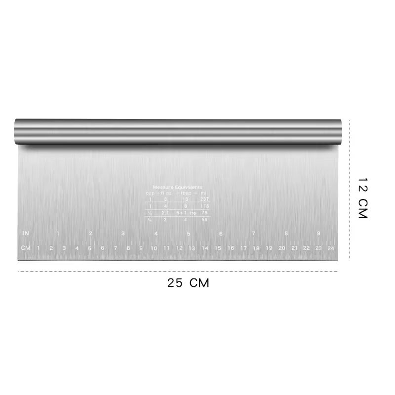 Professional Stainless Steel Cake Scraper Buttercream Edge Cake Smoother Tool Baking Pastry Spatula