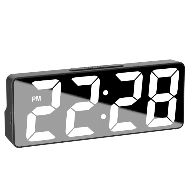 Modern LED Digital Alarm Clock – Adjustable Brightness Bedroom Clock with Temperature Display