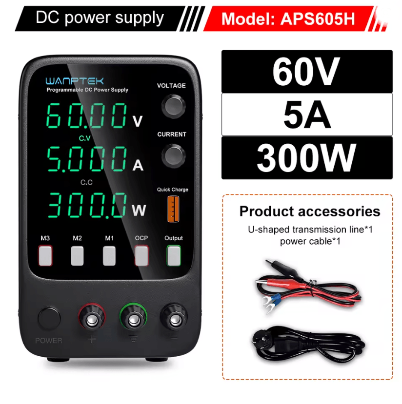 Programmable DC Power Supply 30V 10A Wanptek WPS3010H Adjustable Bench Unit