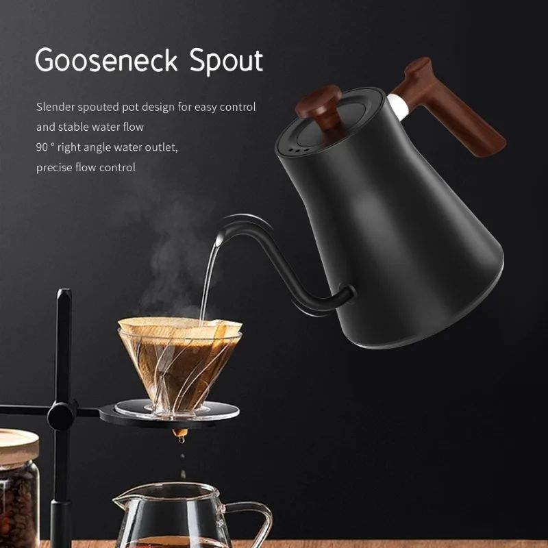 Smart Constant Temp Gooseneck Electric Kettle, Hand Brew Coffee, Milk Powder & Tea Pot with Timers