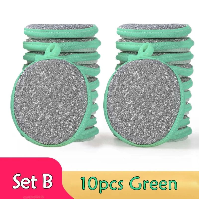 Double Sided Dish Sponge Dishwashing Sponge Set Non Scratch Pan Pot Scrubber