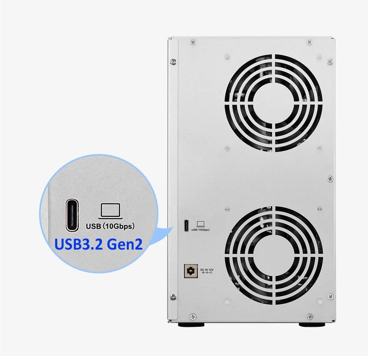 TERRAMASTER D6-320 6-Bay External Hard Drive Enclosure – USB 3.2 Gen2 Type-C 10Gbps HDD Storage (Diskless)