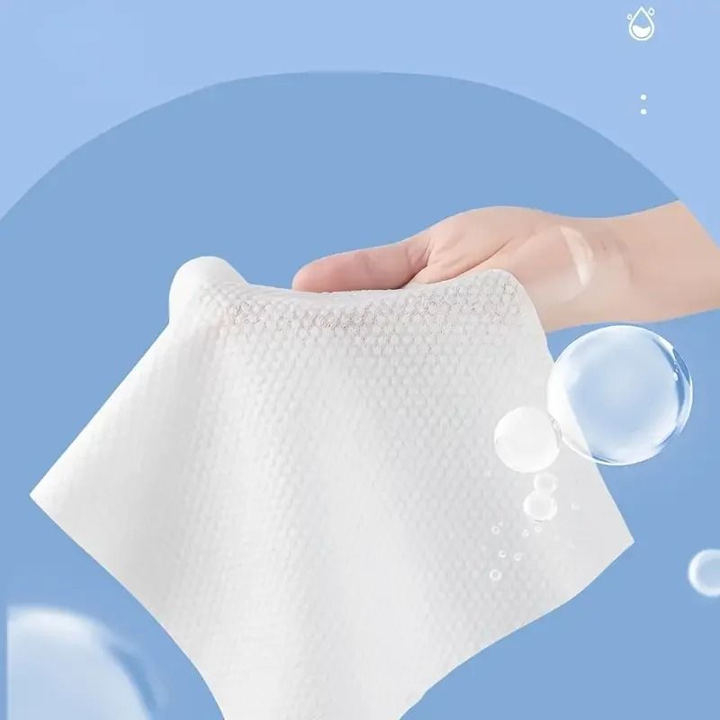 100-Count Disposable Washcloth Thick Face Towels Soft Dry Wipes for Skin Care