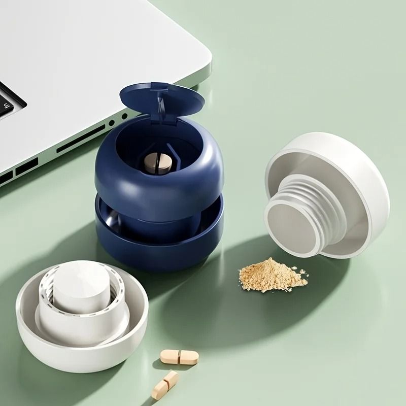 Portable Multi Function Pill Cutter Divider Grinder