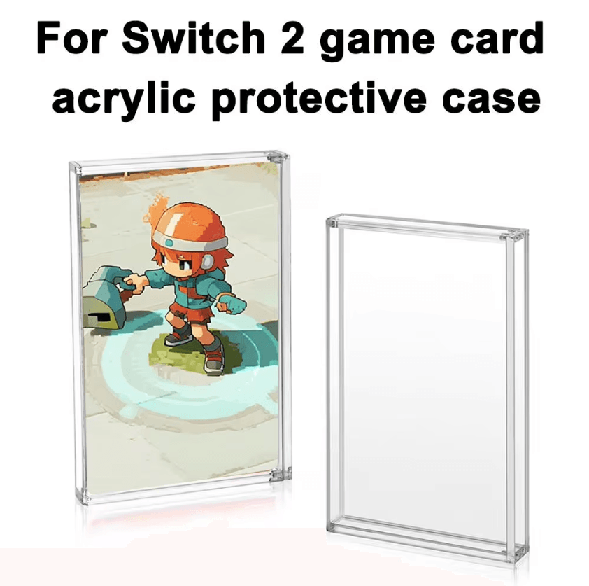 CrystalClear Magnetic Acrylic Game Card Display Case for Nintendo Switch 2