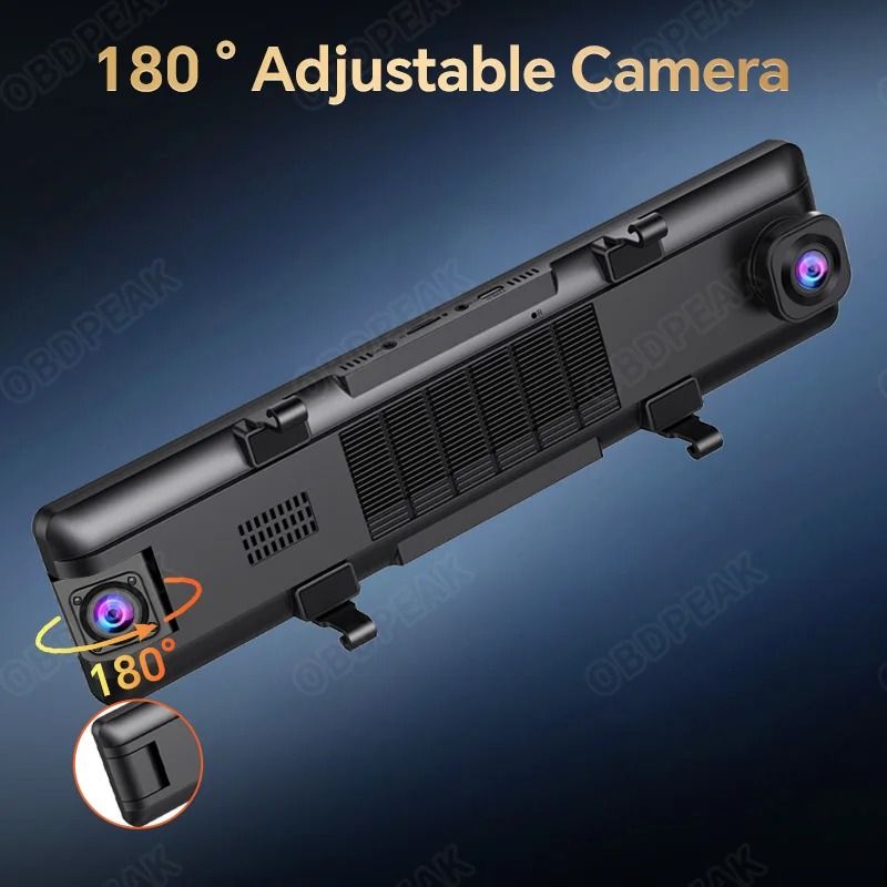 Triple Camera 4K Dash Cam with GPS and Night Vision