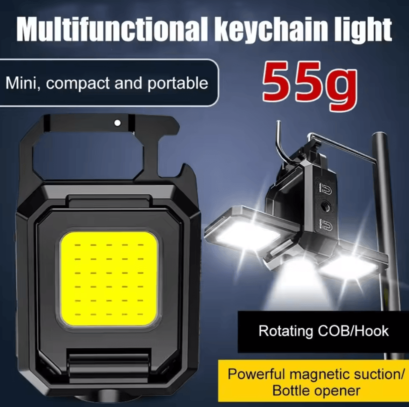 USB USB Rechargeable Keychain Light – COB Pocket Flashlight and Mini XPE Work Light Emergency USB Flashlight for Outdoor