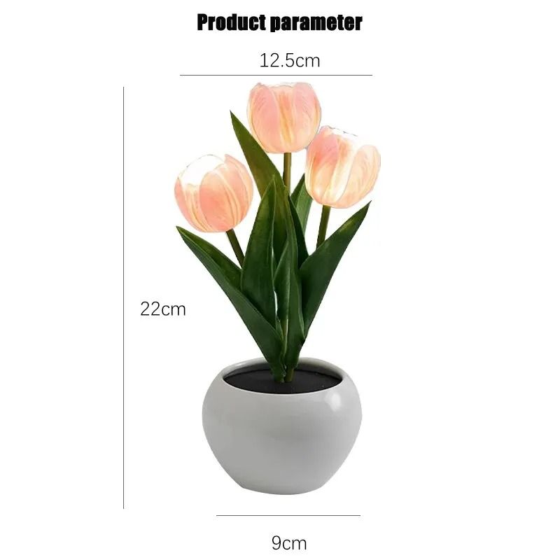 Romantic Simulation Tulip Bouquet LED Table Lamp