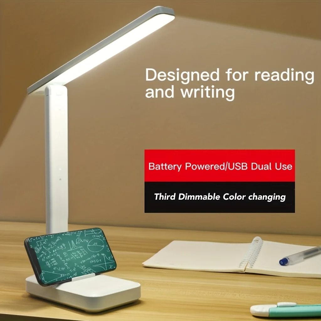 Foldable Eye-Protection Desk Lamp – Three-Speed Dimmable Study Light