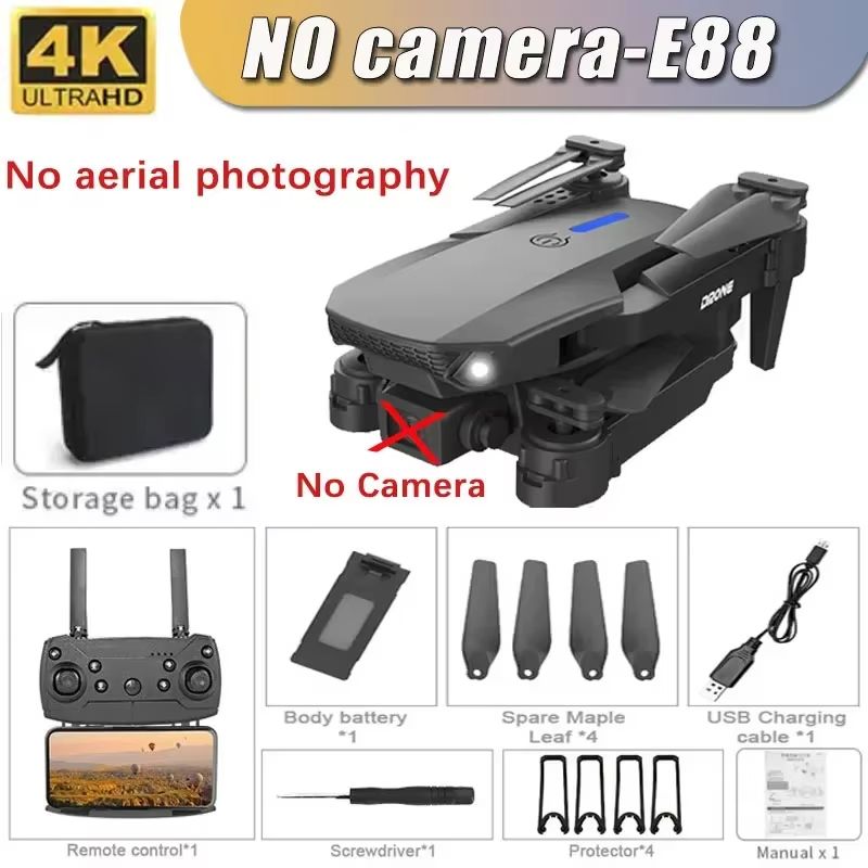 E99 Pro Drone with 6K Camera Foldable Quadcopter Remote Control UAV