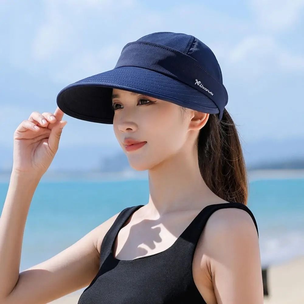 Womens Summer Sun Hat – Detachable Empty-Top Ponytail Cap – High-Yield UV Interaction Hub