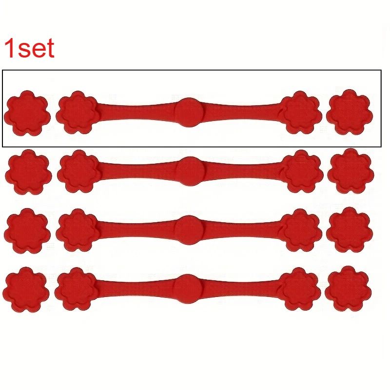 Silicone Air Fryer Handle Magnets – 2 Sets Small Flower Design Safety Fix for Red-Handle Air Fryers, Space-Saving & Heat