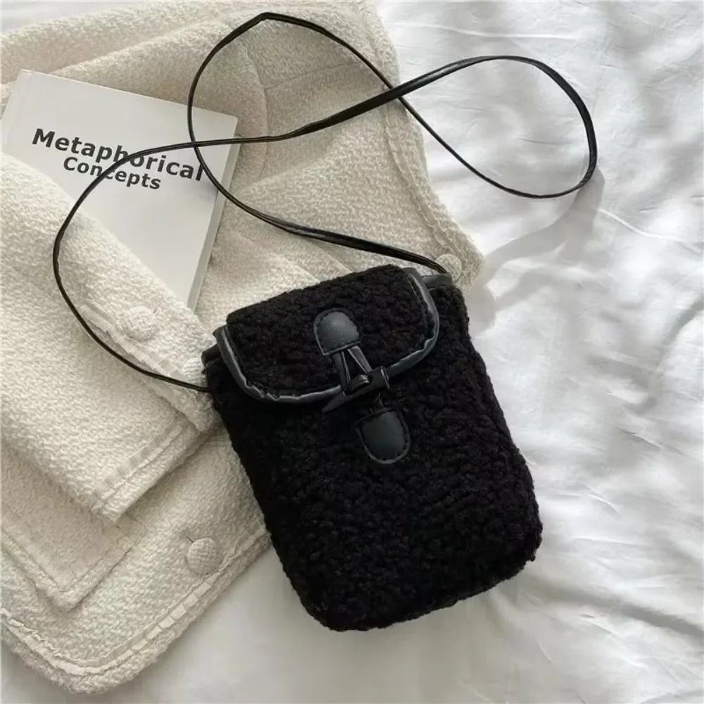 Plush Lambswool Mini Phone Handbag