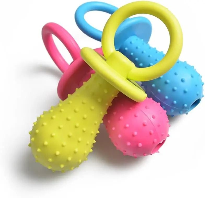 Interactive Rubber Pacifier Pet Toy