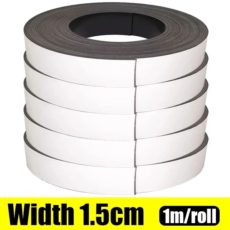 Self Adhesive Magnetic Tape Strip Cuttable Magnetic Strip for Fridge Wall DIY Use