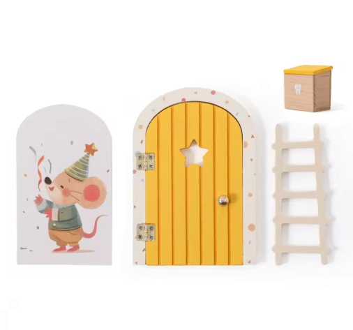 Wooden Fairy Elf Door Mini Dollhouse Decor & Tooth Fairy Door Box