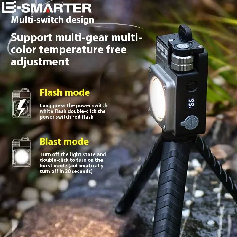 COB Rechargeable Waterproof Camping Lantern With Magnetic Hook and Emergency Charger
