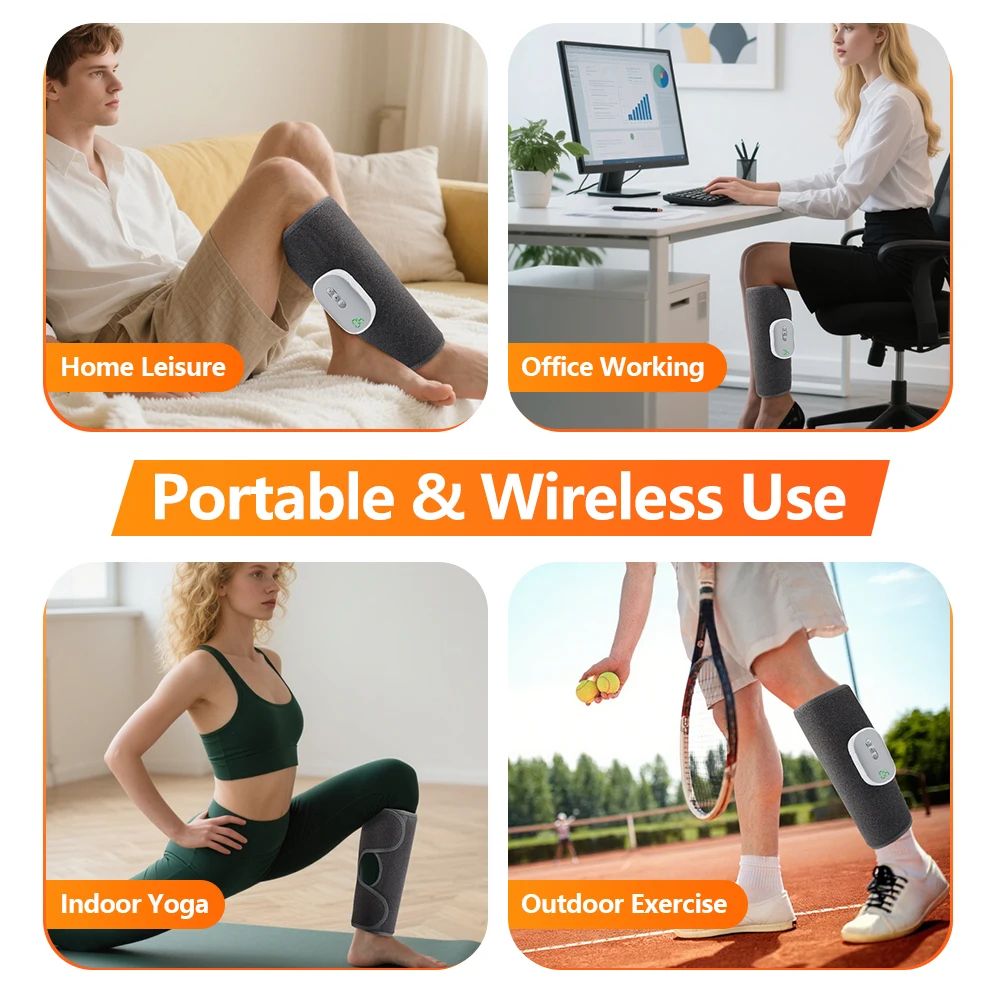 Wireless 360° Air Pressure Calf & Leg Massager with 3 Modes